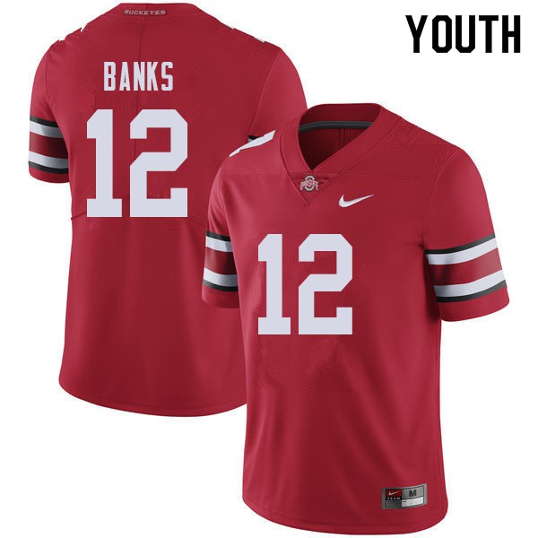 Ohio State Buckeyes #12 Sevyn Banks Youth University Jersey Red